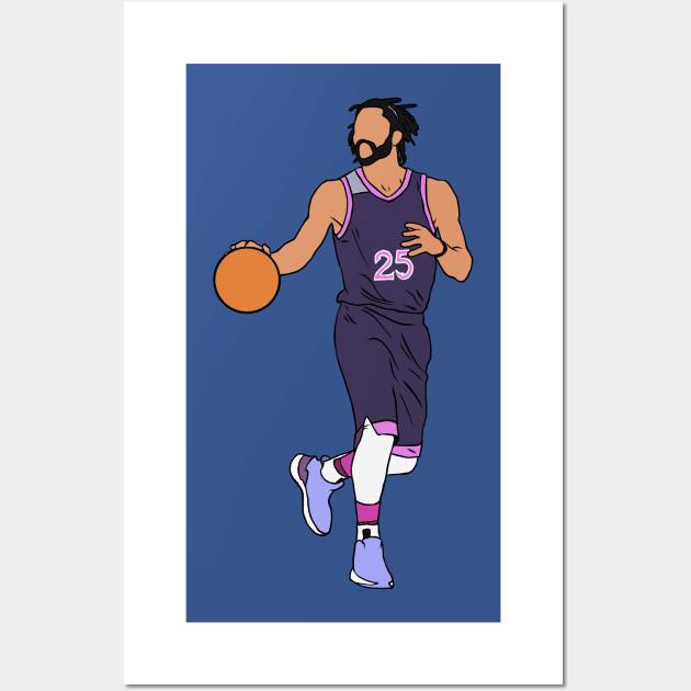 Derrick Rose Dribbling Wall Art by rattraptees